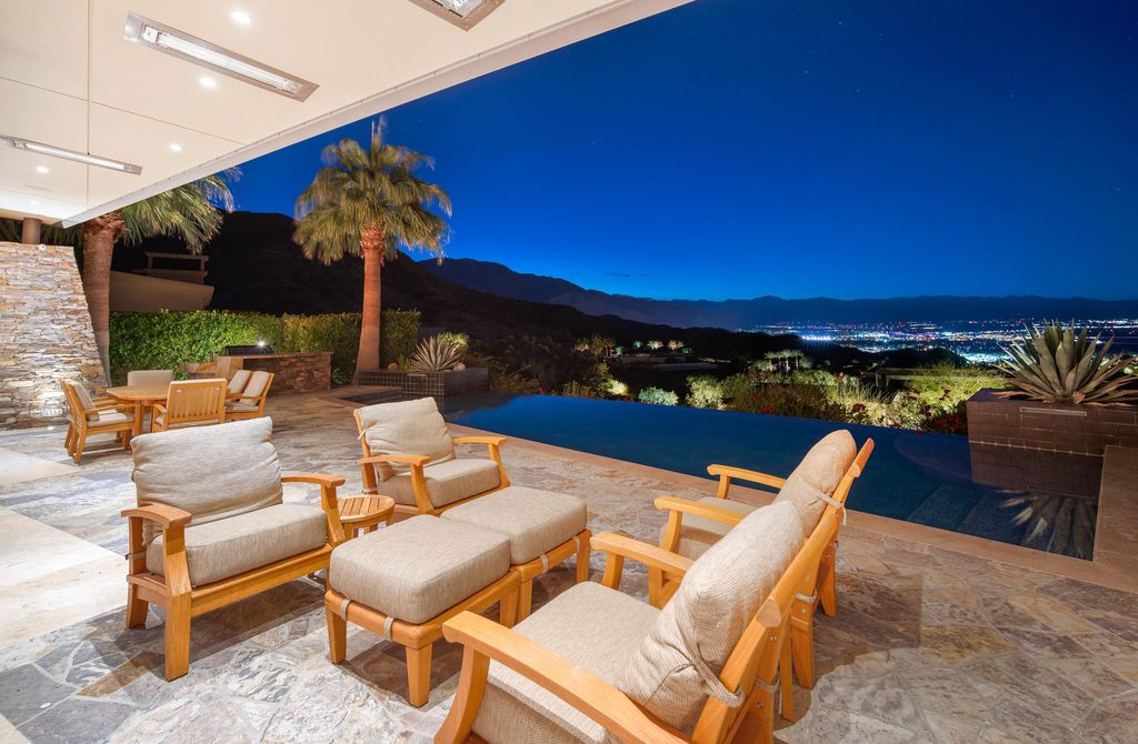 The Home in Rancho Mirage is a hillside estate with views of the Coachella Valley desert - One of the finest homes Mirada Estates now available for sale. This home located at 55 Granite Ridge Rd, Rancho Mirage, California
