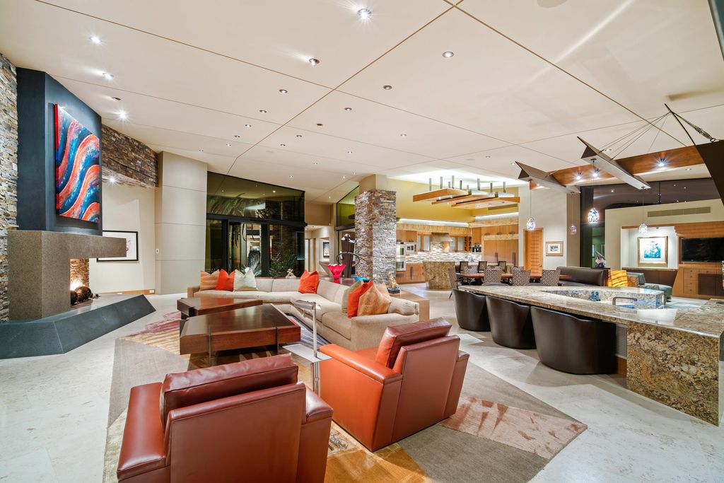 The Home in Rancho Mirage is a hillside estate with views of the Coachella Valley desert - One of the finest homes Mirada Estates now available for sale. This home located at 55 Granite Ridge Rd, Rancho Mirage, California