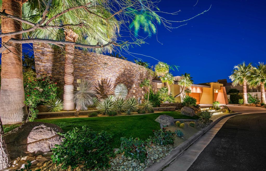 The Home in Rancho Mirage is a hillside estate with views of the Coachella Valley desert - One of the finest homes Mirada Estates now available for sale. This home located at 55 Granite Ridge Rd, Rancho Mirage, California