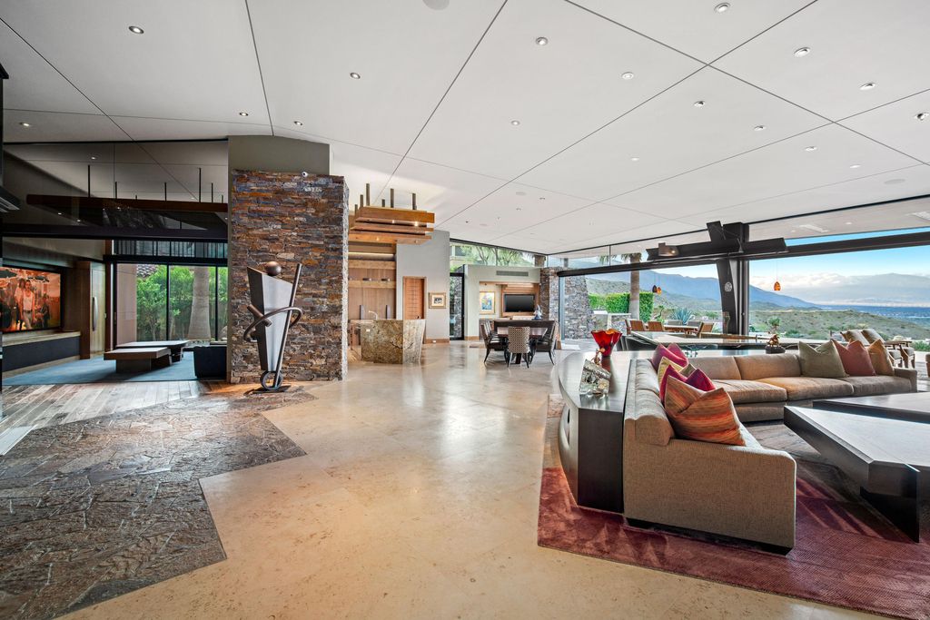 The Home in Rancho Mirage is a hillside estate with views of the Coachella Valley desert - One of the finest homes Mirada Estates now available for sale. This home located at 55 Granite Ridge Rd, Rancho Mirage, California