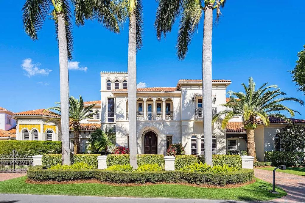 The Boca Raton Home is a luxurious five-bedroom estate complemented by the refreshed decor, seamlessly blending clean lines and traditional elegance now available for sale. This home located at 1869 Sabal Palm Dr, Boca Raton, Florida