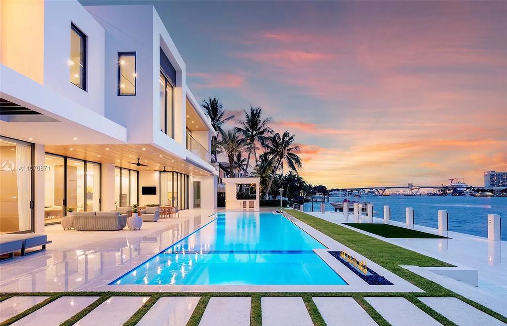 The Mansion in Fort Lauderdale is a luxurious masterpiece features vast Intracoastal views and generous entertaining spaces now available for sale. This home located at 2412 Laguna Dr, Fort Lauderdale, Florida