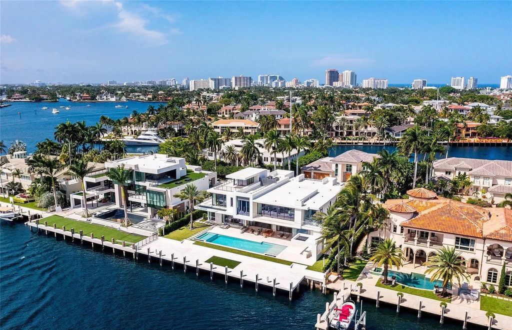 The Mansion in Fort Lauderdale is a luxurious masterpiece features vast Intracoastal views and generous entertaining spaces now available for sale. This home located at 2412 Laguna Dr, Fort Lauderdale, Florida