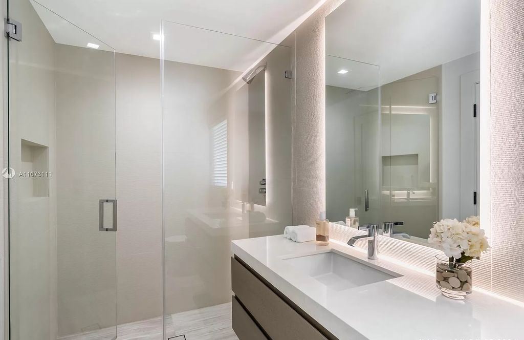 The Home in Miami Beach is a custom built masterpiece offers 6,000 sf of meticulously crafted living space along with gorgeous finishes now available for sale. This home located at 672 S Shore Dr, Miami Beach, Florida