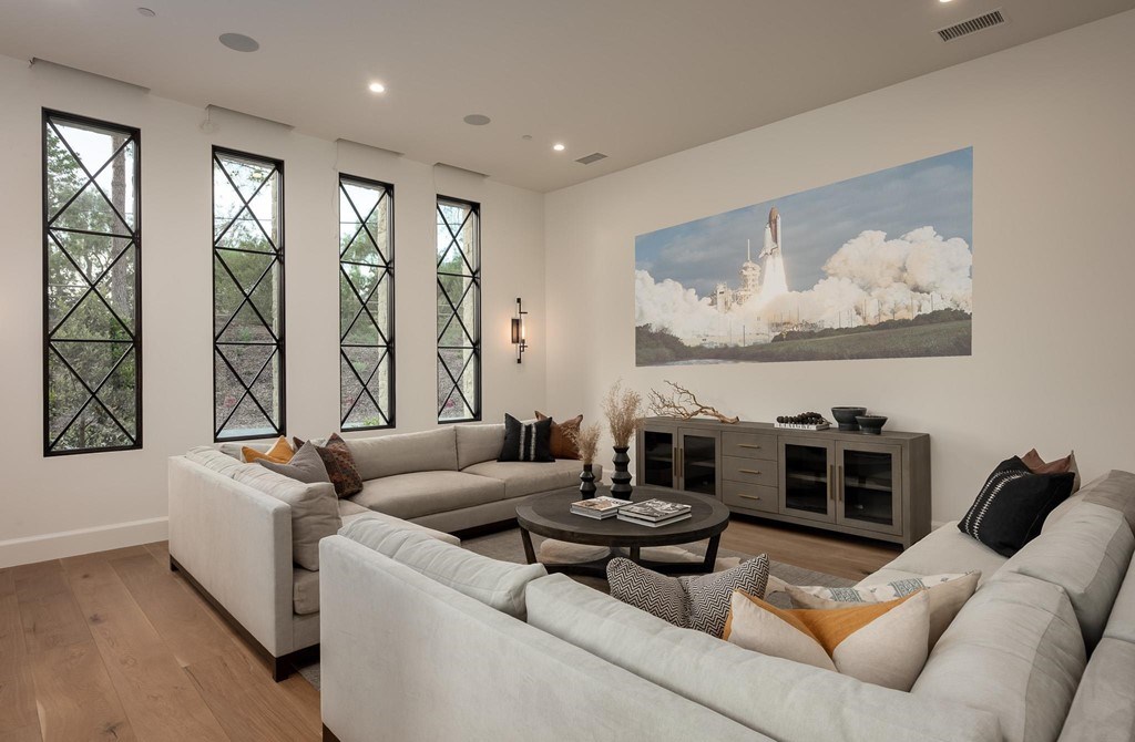 The Home in Rancho Santa Fe is a brand new estate with An impressive open-living great room boasts a soaring ceiling now available for sale. This home located at 16836 El Zorro Vis, Rancho Santa Fe, California