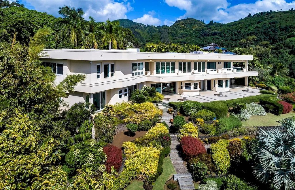 Immerse in tropical landscape and Hawaii island ambiance in a hillside $10,000,000 estate 