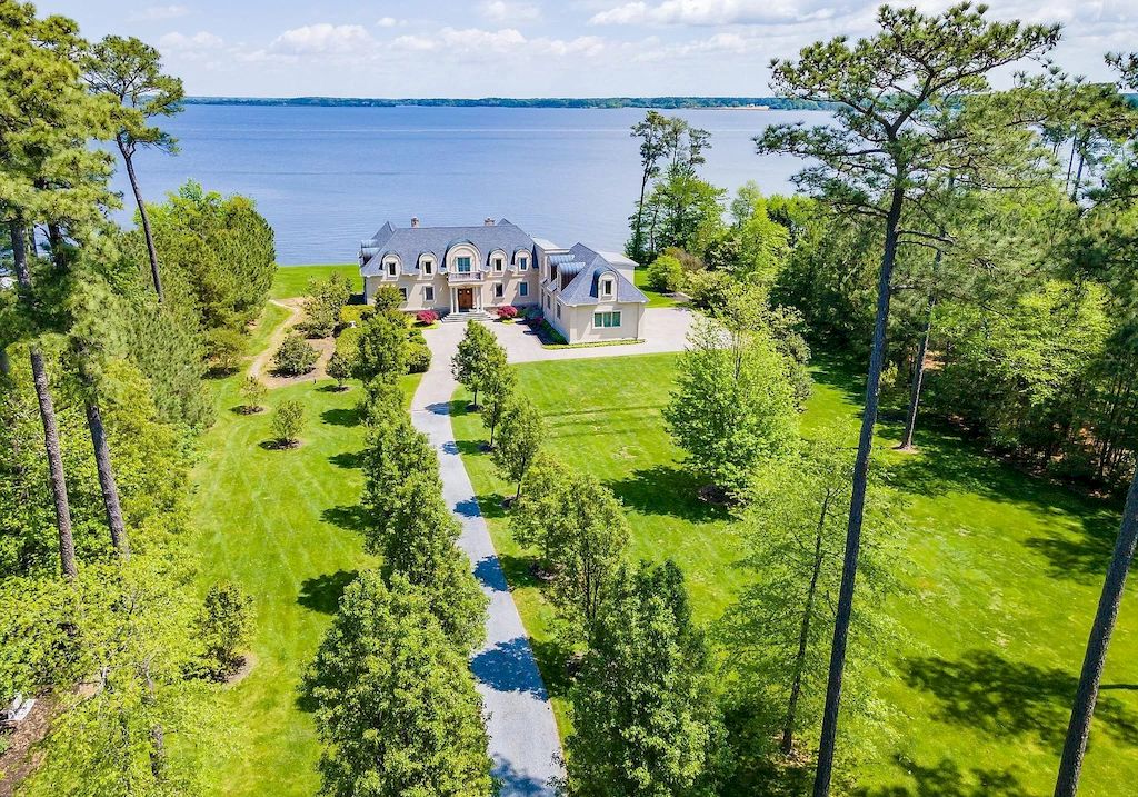 Spectacular French Country Style House by the Miles River, Maryland Hits Market for $3,495,000