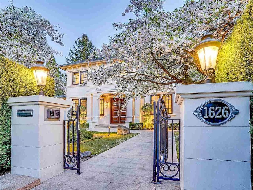 The Beautiful Cherry Blossoms House in Vancouver is a meticulously custom-built home now available for sale. This home is located at 1626 Avondale Ave, Vancouver, BC V6M 1S1, Canada