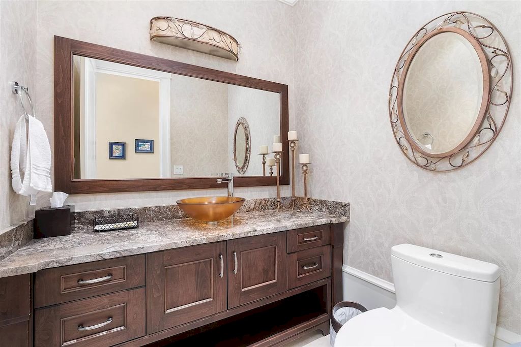 The European Country Style Home in Langley is a lakefront property with spectacular mountain views now available for sale. This home is located at 20067 1st Ave, Langley, BC V2Z 0A4, Canada
