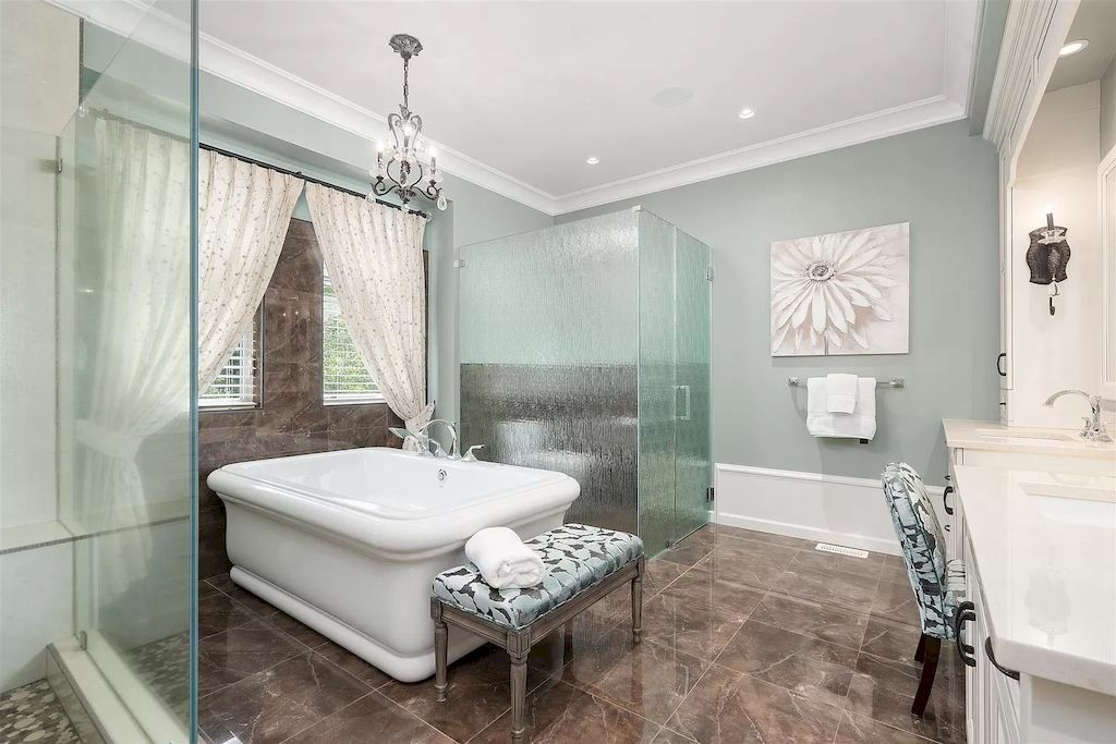 The European Country Style Home in Langley is a lakefront property with spectacular mountain views now available for sale. This home is located at 20067 1st Ave, Langley, BC V2Z 0A4, Canada