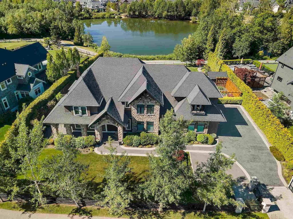 The European Country Style Home in Langley is a lakefront property with spectacular mountain views now available for sale. This home is located at 20067 1st Ave, Langley, BC V2Z 0A4, Canada