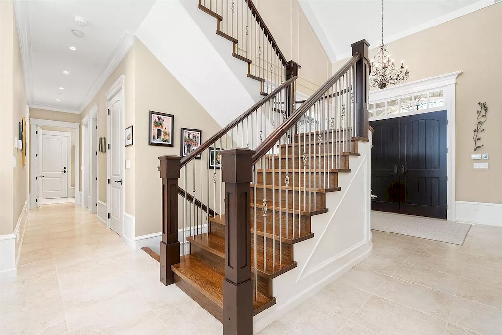 The European Country Style Home in Langley is a lakefront property with spectacular mountain views now available for sale. This home is located at 20067 1st Ave, Langley, BC V2Z 0A4, Canada