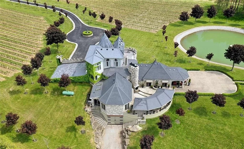The Iconic Landmark Castle in Ontario has lovingly evolved into a masterpiece for 45 years now available for sale. This home is located at 3870 Tintern Rd, Lincoln, ON L0R 2C0, Canada