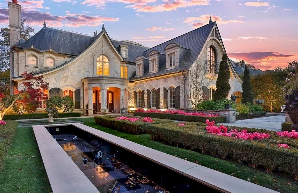 The Incredible Parisian Chateau in Ontario is a waterfront home now available for sale. This home is located at 2064 Lakeshore Rd E, Oakville, ON L6J 1M3, Canada