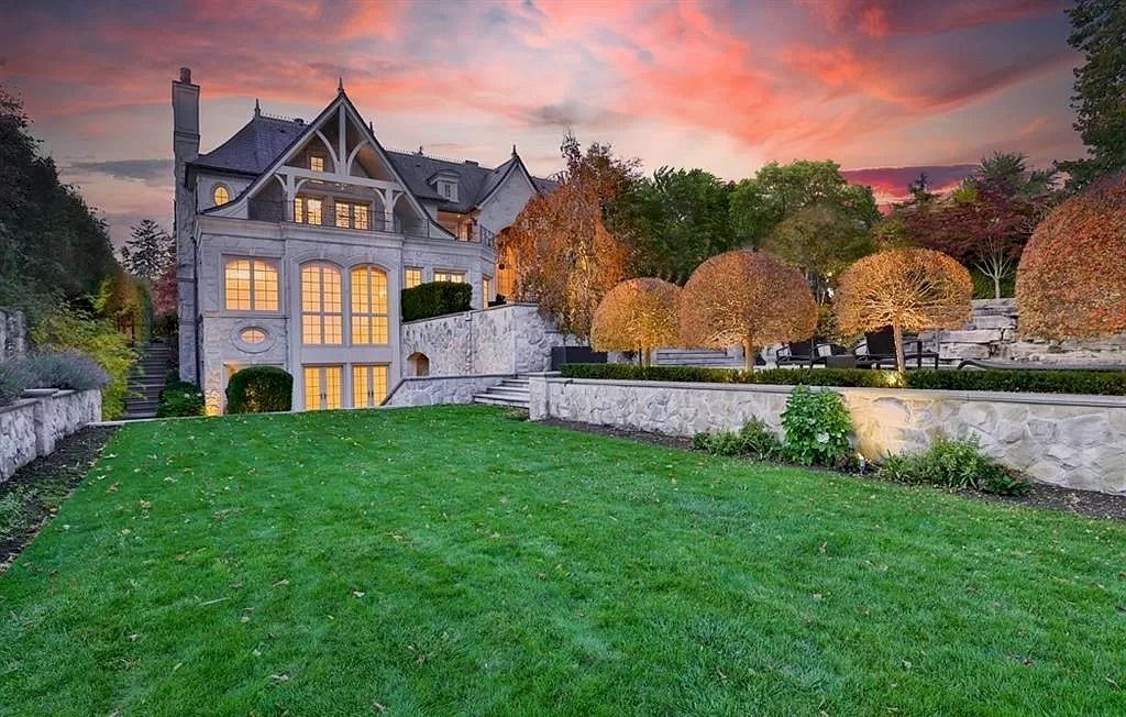 The Incredible Parisian Chateau in Ontario is a waterfront home now available for sale. This home is located at 2064 Lakeshore Rd E, Oakville, ON L6J 1M3, Canada