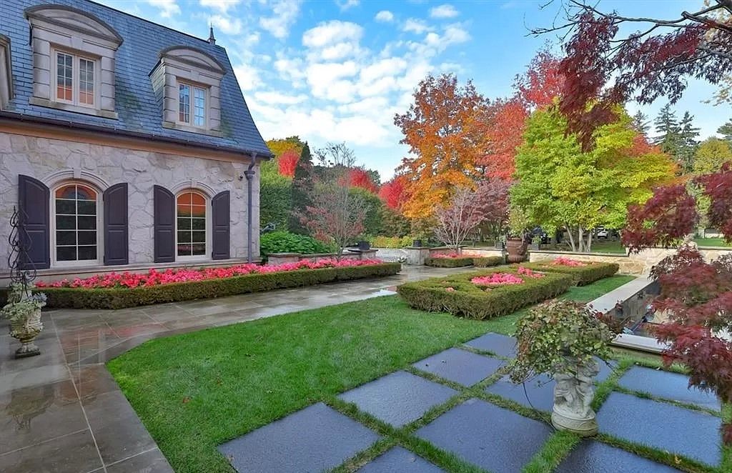 The Incredible Parisian Chateau in Ontario is a waterfront home now available for sale. This home is located at 2064 Lakeshore Rd E, Oakville, ON L6J 1M3, Canada