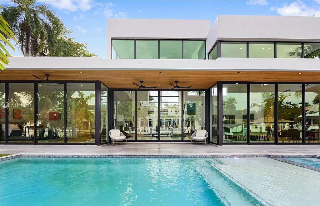 The Miami Home is a stunning brand new modern estate with enormous impact windows and doors offering an abundance of natural light now available for sale. This home located at 7362 SW 104th St, Miami, Florida