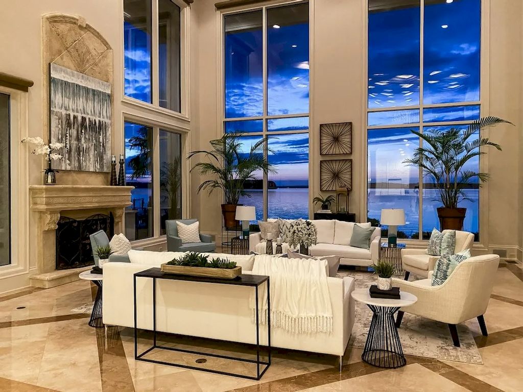 Exquisite Details Used with Finest Materials in this $6,985,000 Exclusive Lakeside Residence in North Carolina