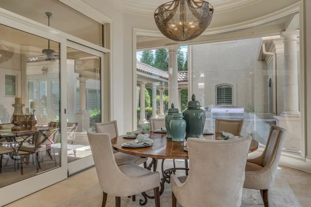 Exquisite Details Used with Finest Materials in this $6,985,000 Exclusive Lakeside Residence in North Carolina