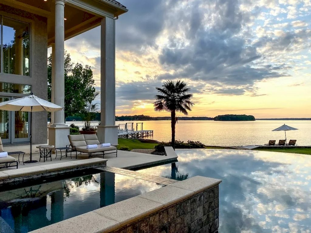 Exquisite Details Used with Finest Materials in this $6,985,000 Exclusive Lakeside Residence in North Carolina