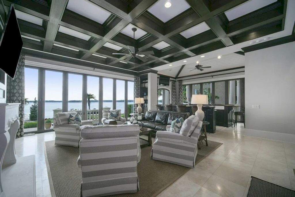 Exquisite Details Used with Finest Materials in this $6,985,000 Exclusive Lakeside Residence in North Carolina