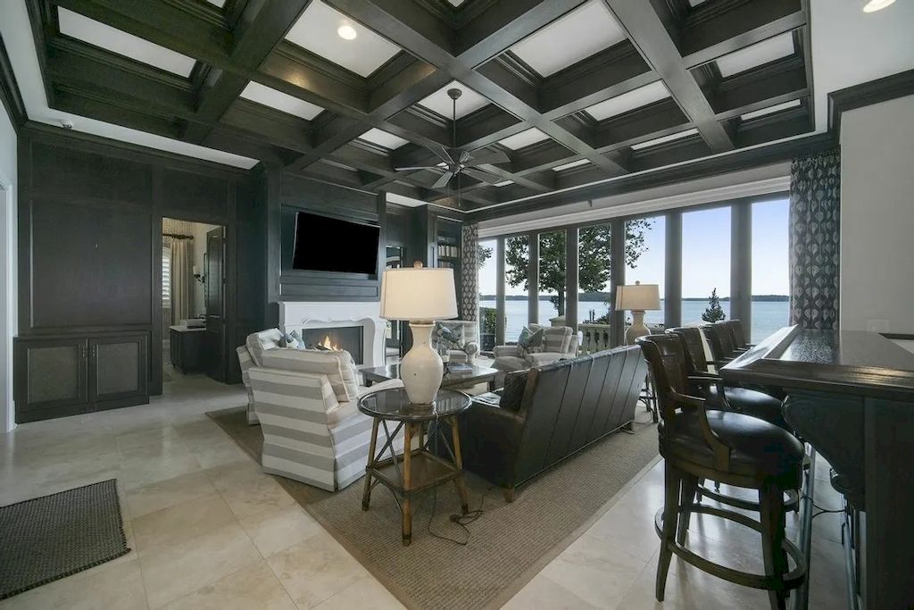 Exquisite Details Used with Finest Materials in this $6,985,000 Exclusive Lakeside Residence in North Carolina
