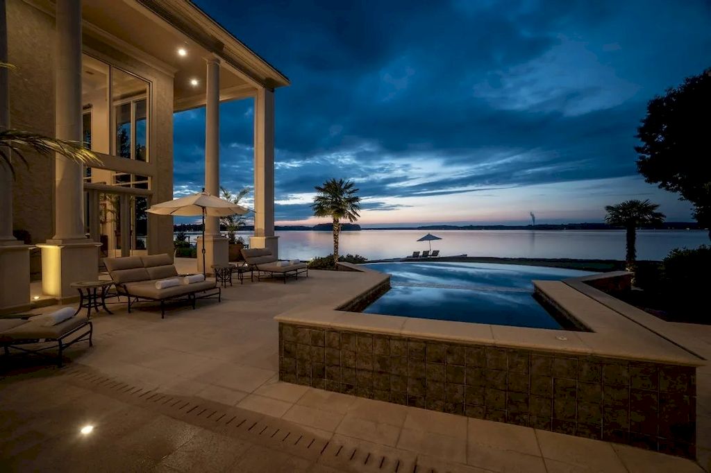 Exquisite Details Used with Finest Materials in this $6,985,000 Exclusive Lakeside Residence in North Carolina