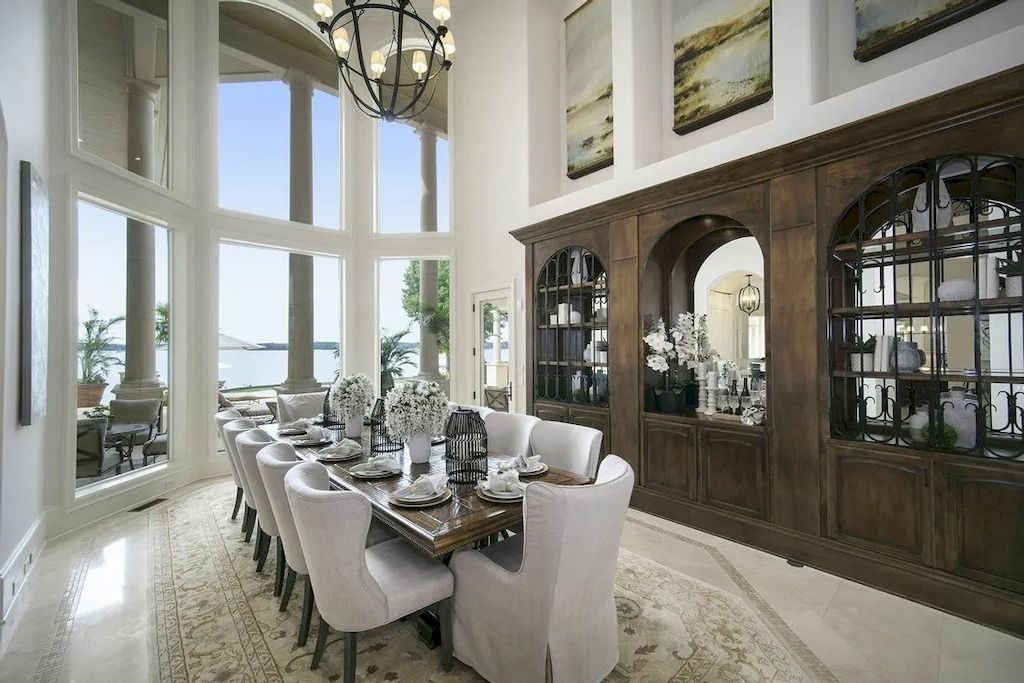 Exquisite Details Used with Finest Materials in this $6,985,000 Exclusive Lakeside Residence in North Carolina