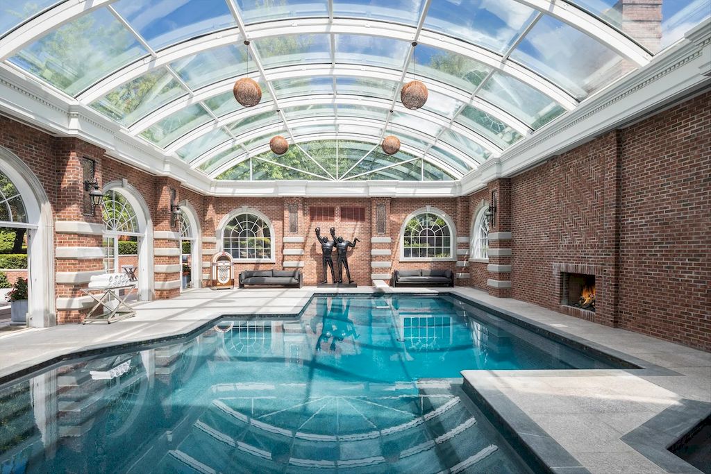 Brick Mansion of Luxury Living Spaces and Endless Recreation World in New Jersey Priced at $9,990,000