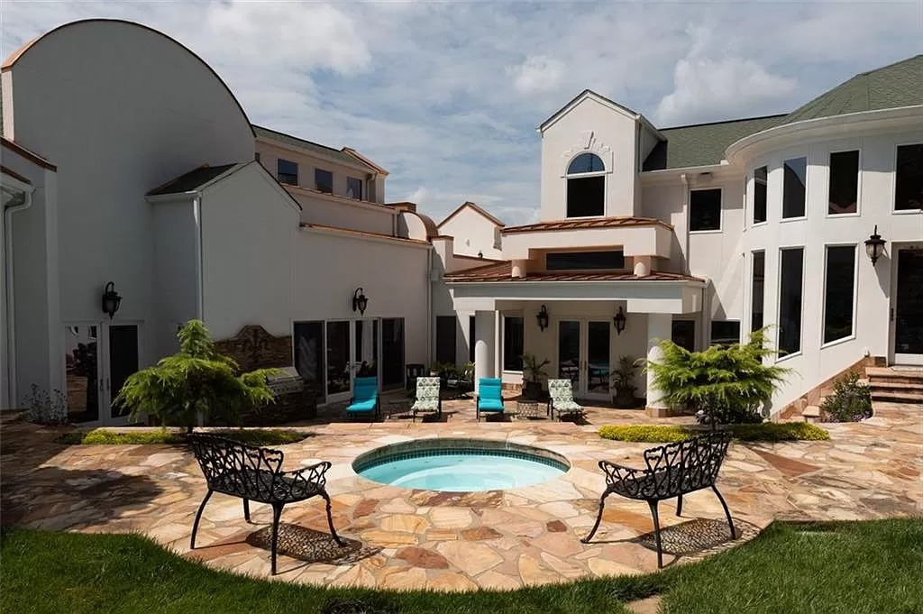 Incredible Panoramic City Views from this Gorgeous $3,395,000 European-style Modern Home at the Top of Sweat Mountain, Georgia