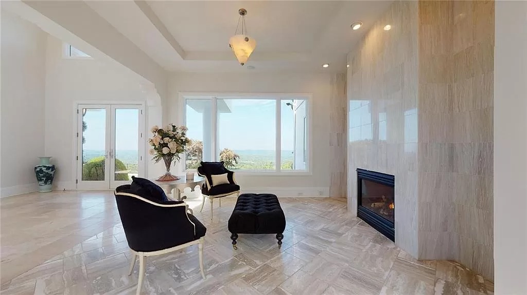 Incredible Panoramic City Views from this Gorgeous $3,395,000 European-style Modern Home at the Top of Sweat Mountain, Georgia