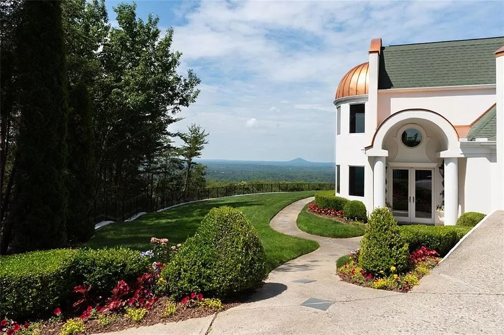 Incredible Panoramic City Views from this Gorgeous $3,395,000 European-style Modern Home at the Top of Sweat Mountain, Georgia
