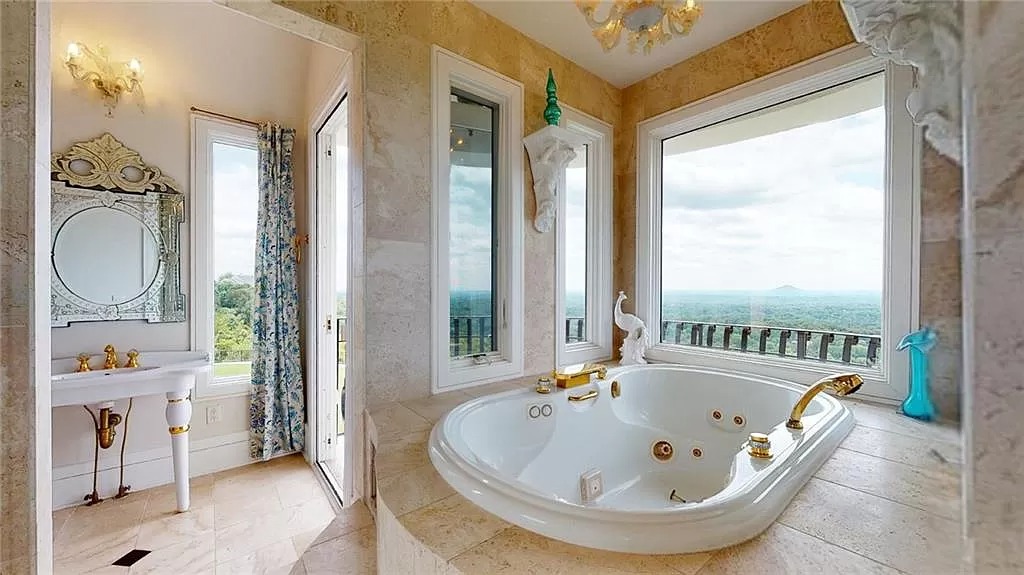 Incredible Panoramic City Views from this Gorgeous $3,395,000 European-style Modern Home at the Top of Sweat Mountain, Georgia