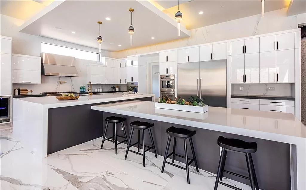 This $6,950,000 newly constructed residence in Nevada exemplifies modern elegance