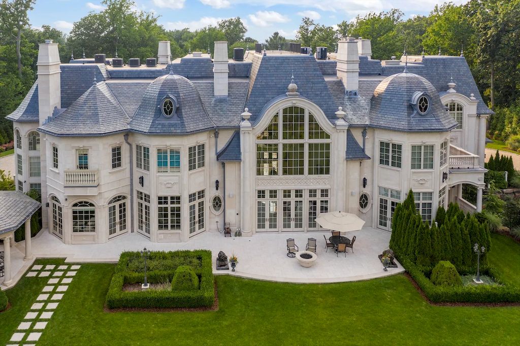 New Jersey Magnificent French-inspired Limestone Manor Listed for $25,000,000