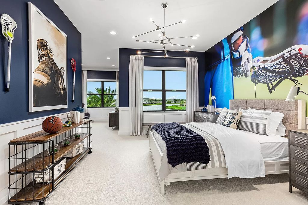 The Boca Raton Home is a Contemporary estate on a magnificent point pie lot with spectacular lake view in Boca Bridges now available for sale. This home located at 17230 Brulee Breeze Way, Boca Raton, Florida