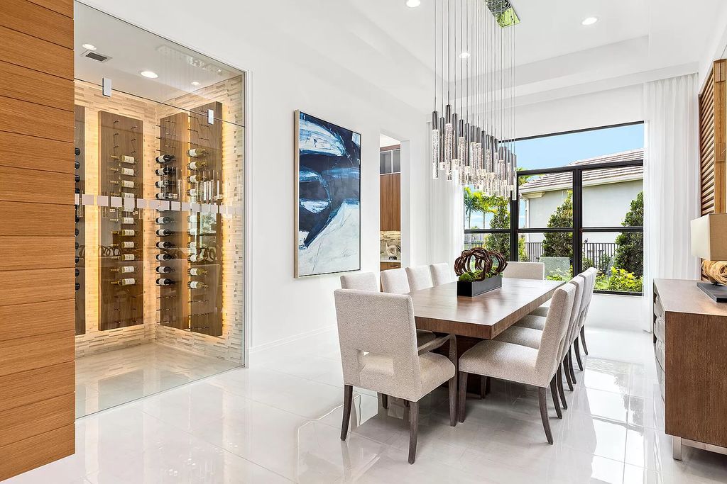The Boca Raton Home is a Contemporary estate on a magnificent point pie lot with spectacular lake view in Boca Bridges now available for sale. This home located at 17230 Brulee Breeze Way, Boca Raton, Florida