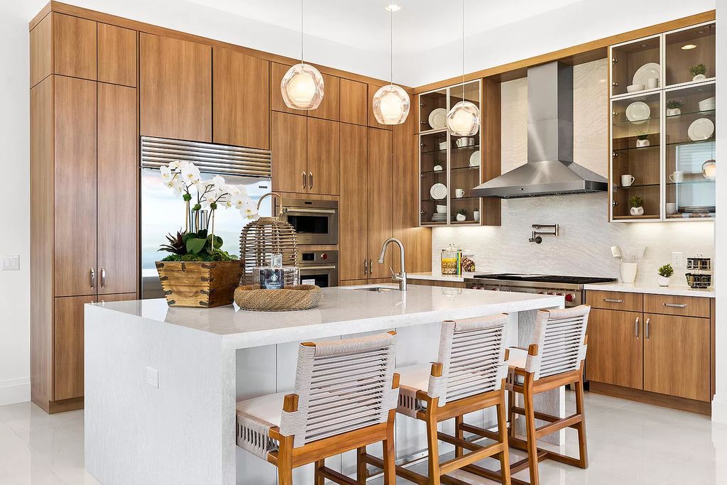 The Boca Raton Home is a Contemporary estate on a magnificent point pie lot with spectacular lake view in Boca Bridges now available for sale. This home located at 17230 Brulee Breeze Way, Boca Raton, Florida