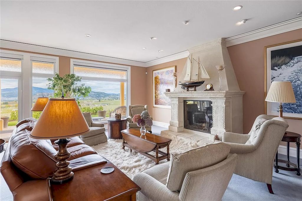 The Charming Italian Style Villa in Kelowna is a private country estate now available for sale. This home is located at 3240 Pooley Rd, Kelowna, BC V1W 4G7, Canada