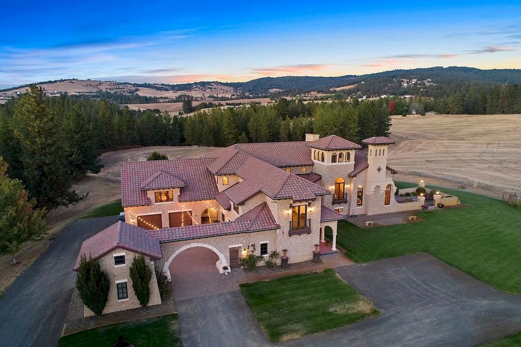 The Incredible Home in Washington combines old-world design with today’s modern conveniences now available for sale. This home is located at 8719 S Palouse Hwy, Spokane, Washington