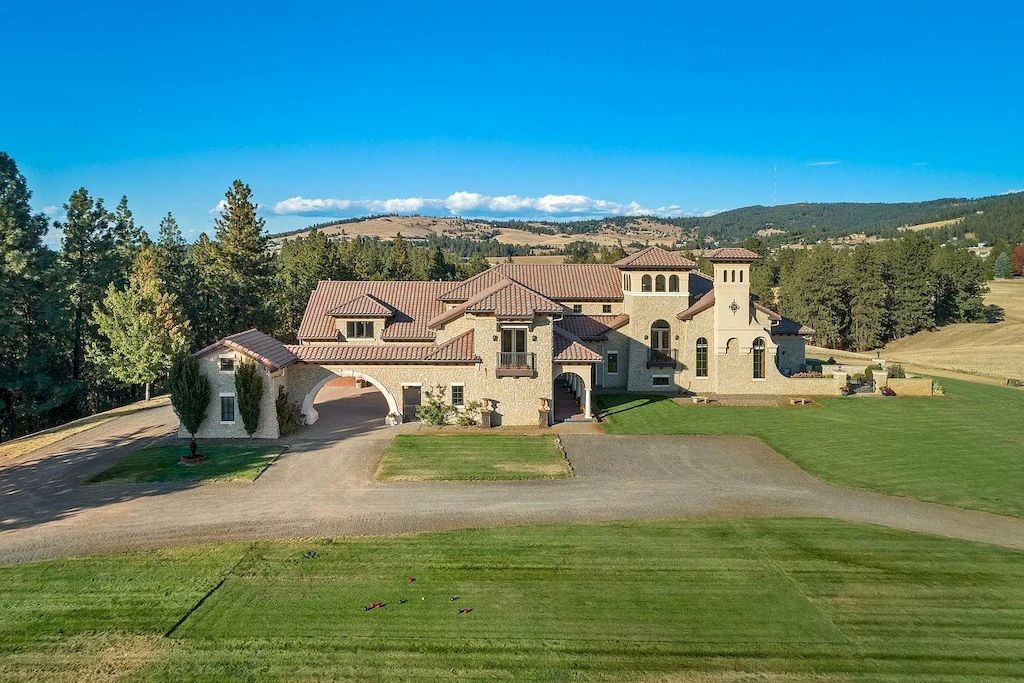 The Incredible Home in Washington combines old-world design with today’s modern conveniences now available for sale. This home is located at 8719 S Palouse Hwy, Spokane, Washington
