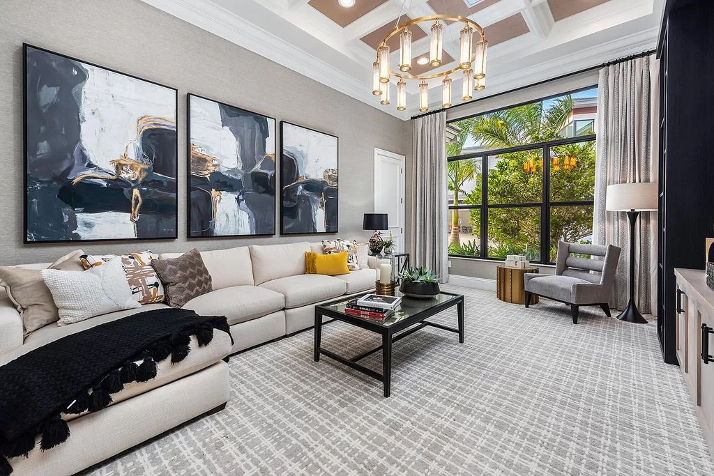 The Home in Boca Raton is a stunning transitional one story estate has Amazing custom pool with spill over spa and natural stone decking now available for sale. This home located at 17236 Brulee Breeze Way, Boca Raton, Florida