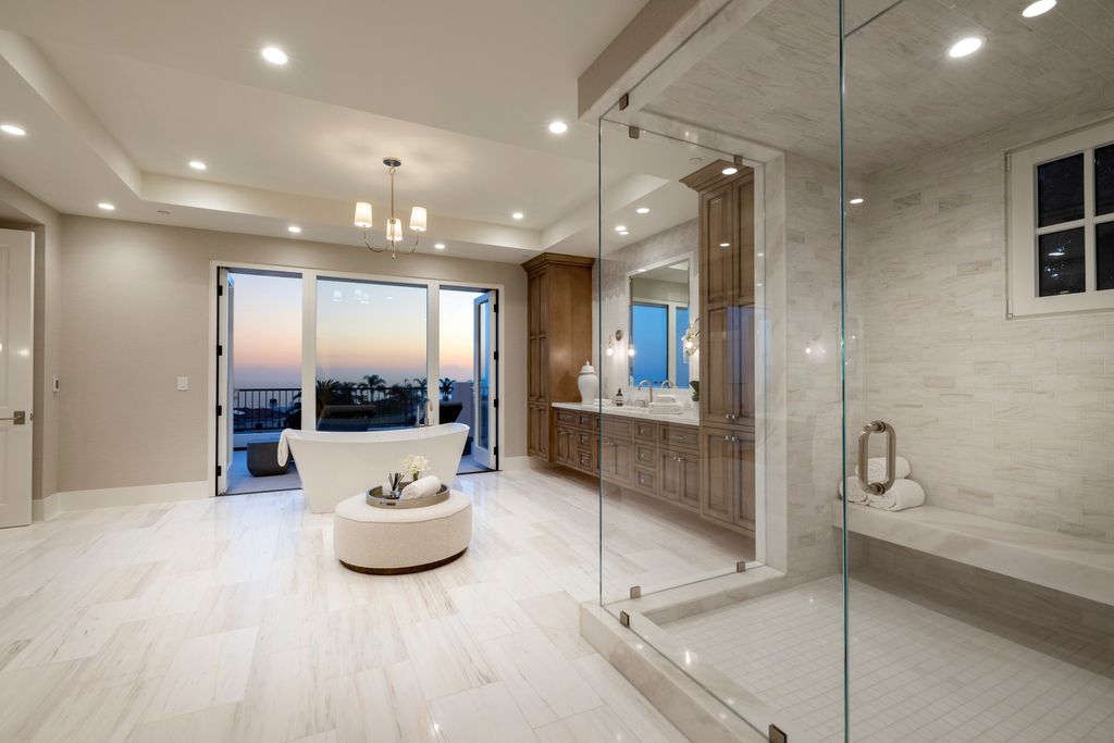 The Newport Coast Mansion is a new construction estate located within Newport Coast’s prized Pelican Hill gated community now available for sale. This home located at 7 Harbor Lgt, Newport Coast, California