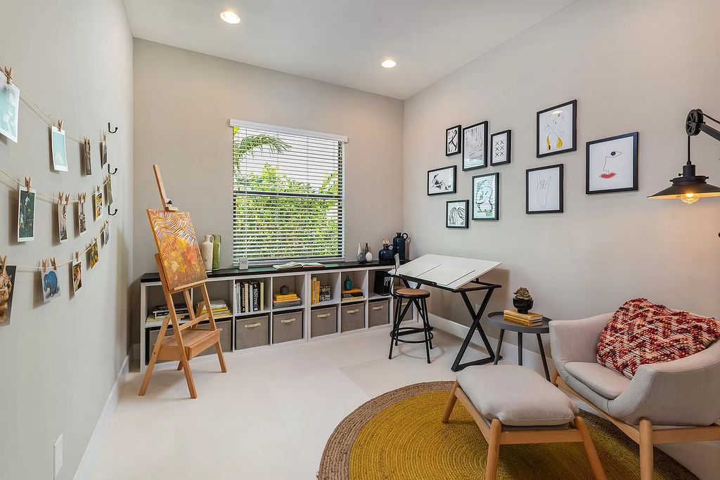 The Boca Raton Home offers a contemporary Geometric Pool with Negative Edge spa and gorgeous upgraded polished Travertine deck overlooking the lake now available for sale. This home located at 17161 Ludovica Ln, Boca Raton, Florida
