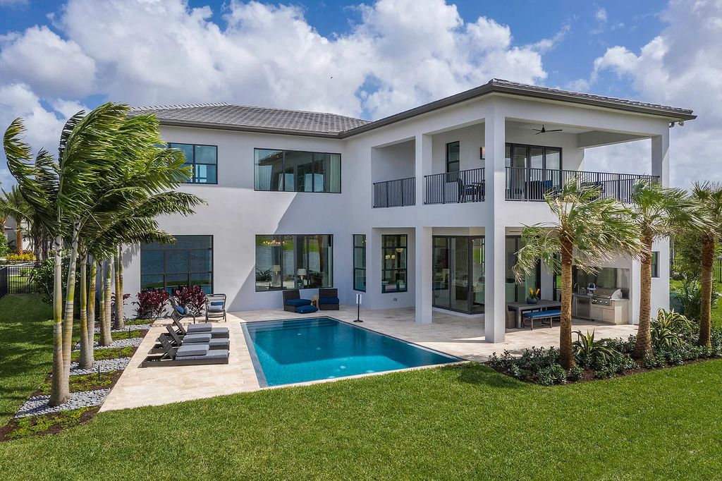 The Home in Boca Raton is a newly built modern property boasts a club room, media room, loft, living room, family room now available for sale. This home located at 17149 Ludovica Ln, Boca Raton, Florida