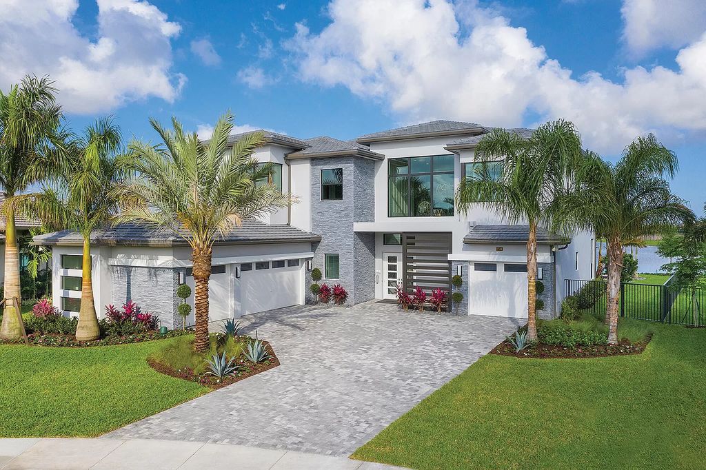 The Home in Boca Raton is a newly built modern property boasts a club room, media room, loft, living room, family room now available for sale. This home located at 17149 Ludovica Ln, Boca Raton, Florida