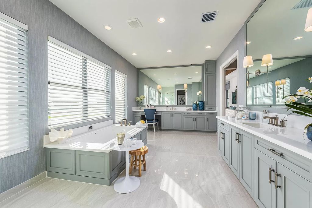 The Home in Boca Raton is a newly built modern property boasts a club room, media room, loft, living room, family room now available for sale. This home located at 17149 Ludovica Ln, Boca Raton, Florida