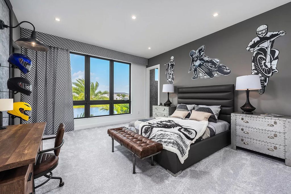 The Home in Boca Raton is a magnificent Modern estate featuring flat roof, floor to ceiling glass and extraordinary Ipey wood accents now available for sale. This home located at 17224 Brulee Breeze Way, Boca Raton, Florida