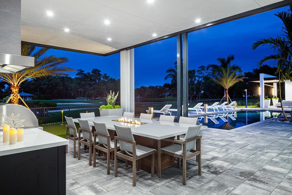 The Home in Naples is a perfect new estate expertly crafted with cutting-edge international design and mid-century modern influences now available for sale. This home located at 4445 Silver Fox Dr, Naples, Florida