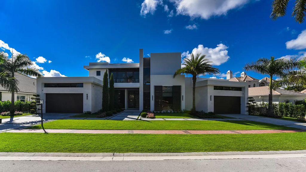 The Home in Boca Raton is a newly completed modern luxury home with Smart Home Technology in St Andrews Country Club now available for sale. This home located at 17745 Scarsdale Way, Boca Raton, Florida